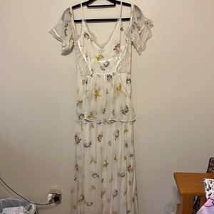 Brand new with tags free people floral white dress